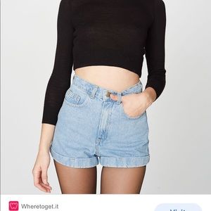 *2 for 50* AMERICAN APPAREL OG DENIM SHORTS 27